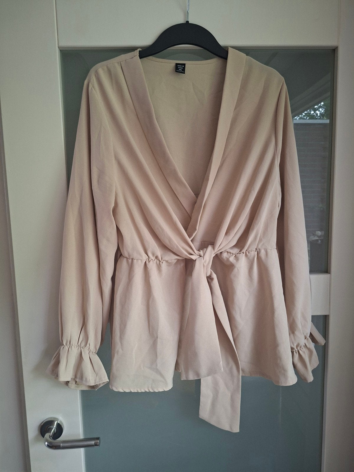 Blouse beige crème maat 1XL, Kleding | Dames, Blouses en Tunieken, Beige, Maat 46/48 (XL) of groter, Ophalen of Verzenden, Zo goed als nieuw