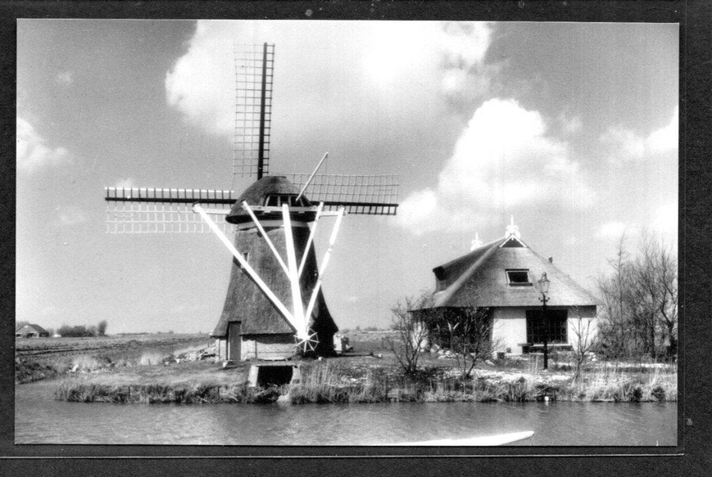 molen; Poldermolen De Kievit te Menaldum., Verzenden, 1960 tot 1980, Ongelopen, Friesland