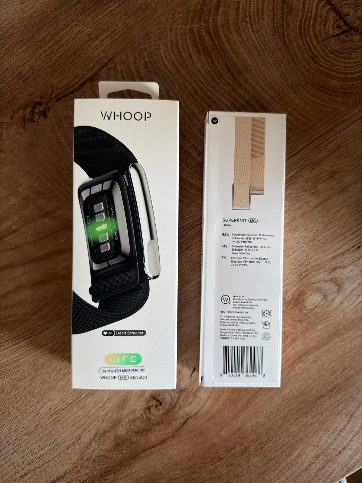 Nieuw: WHOOP MG Sensor + Dune Band (incl. 24 mnd Membership), Zwart, Nieuw, Ophalen of Verzenden, Waterdicht