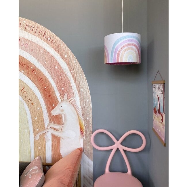 Hartendief Hanglamp Kinderkamer Drie Regenbogen, Ophalen of Verzenden, Zo goed als nieuw, Textiel, E27 (groot)