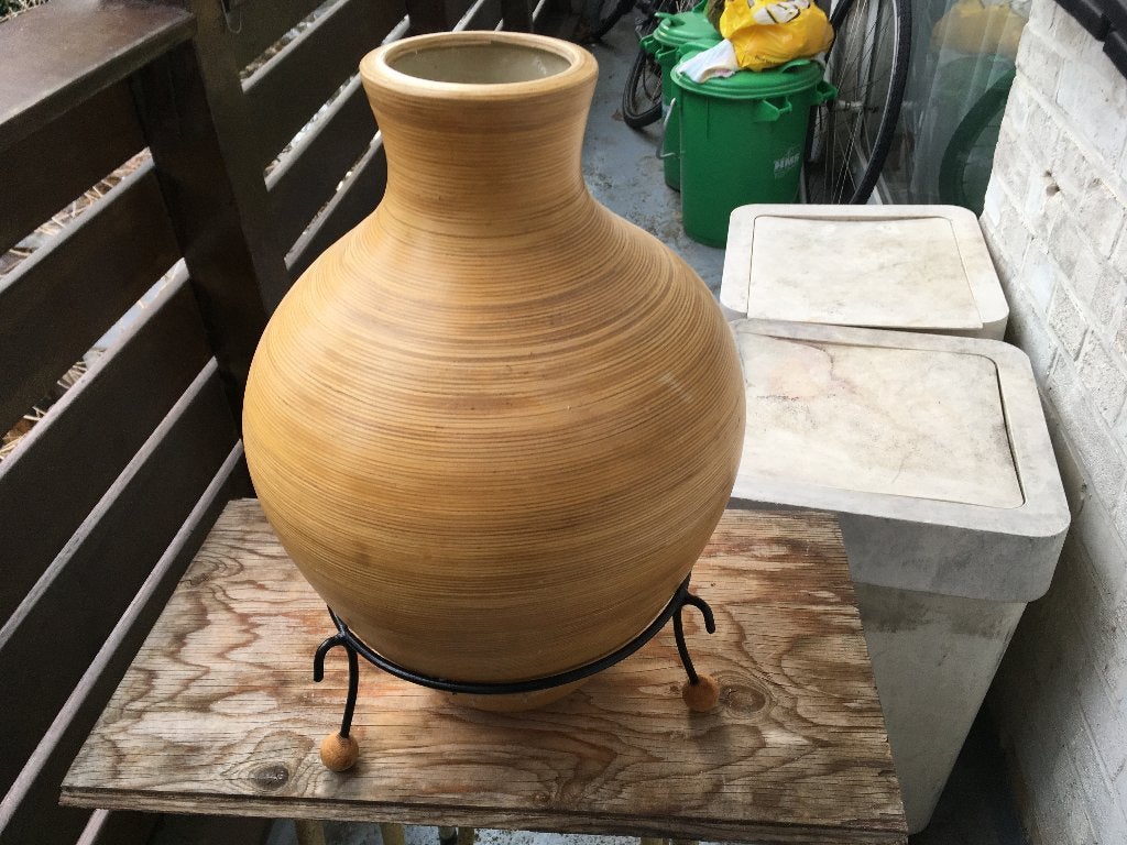 Sierkruiken, Vazen, Sier-ton, heel mooi, aardewerk, Ophalen, Gebruikt, Bruin, 45 cm