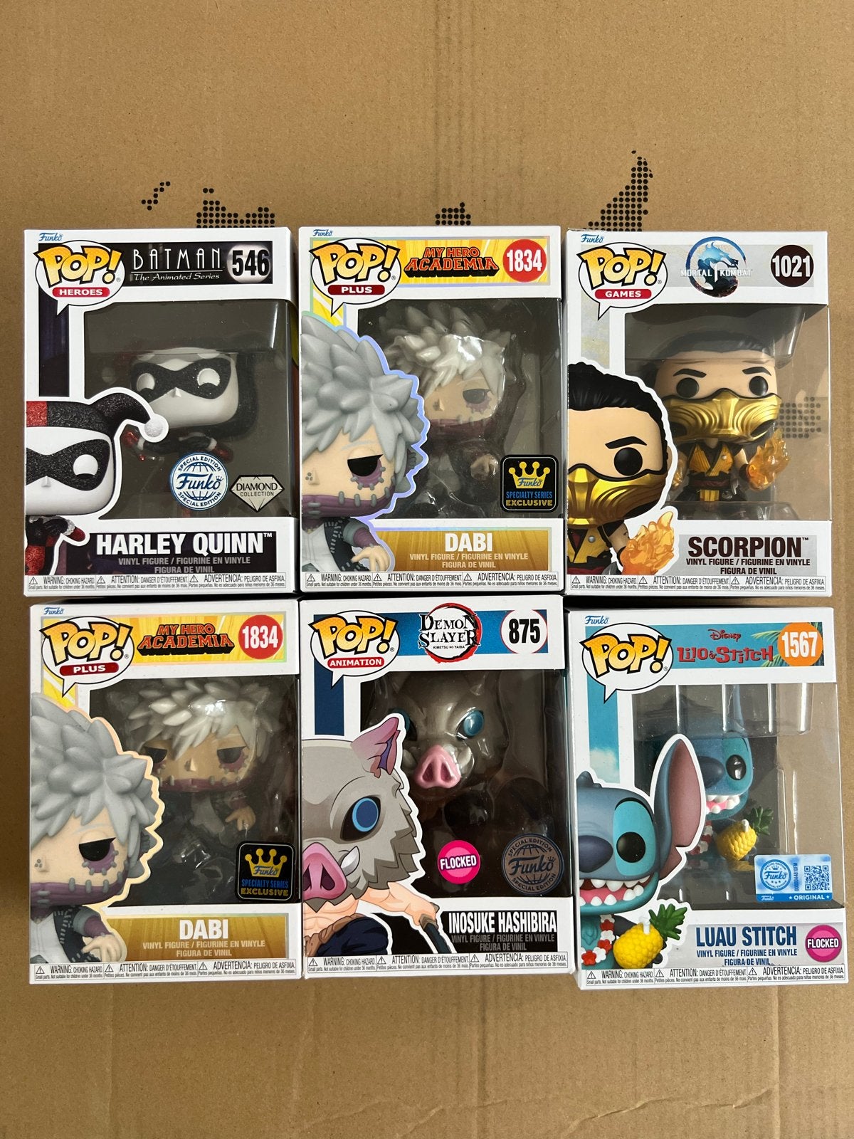 Funko Pop! Collectie: Harley Quinn, Dabi, Scorpion, Inosuke,, Ophalen of Verzenden, Nieuw