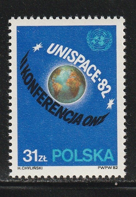 Polen 1982 - Ruimtevaart, Ophalen, Polen, Postfris