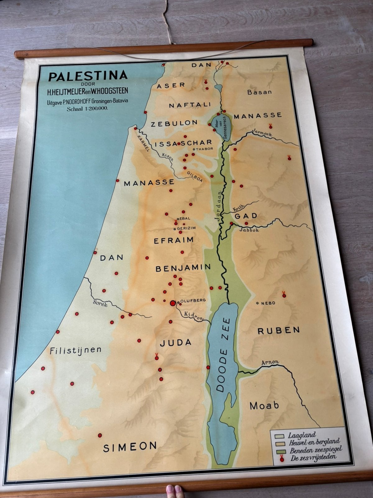 Schoolplaat Palestina, Ophalen, Aardrijkskunde