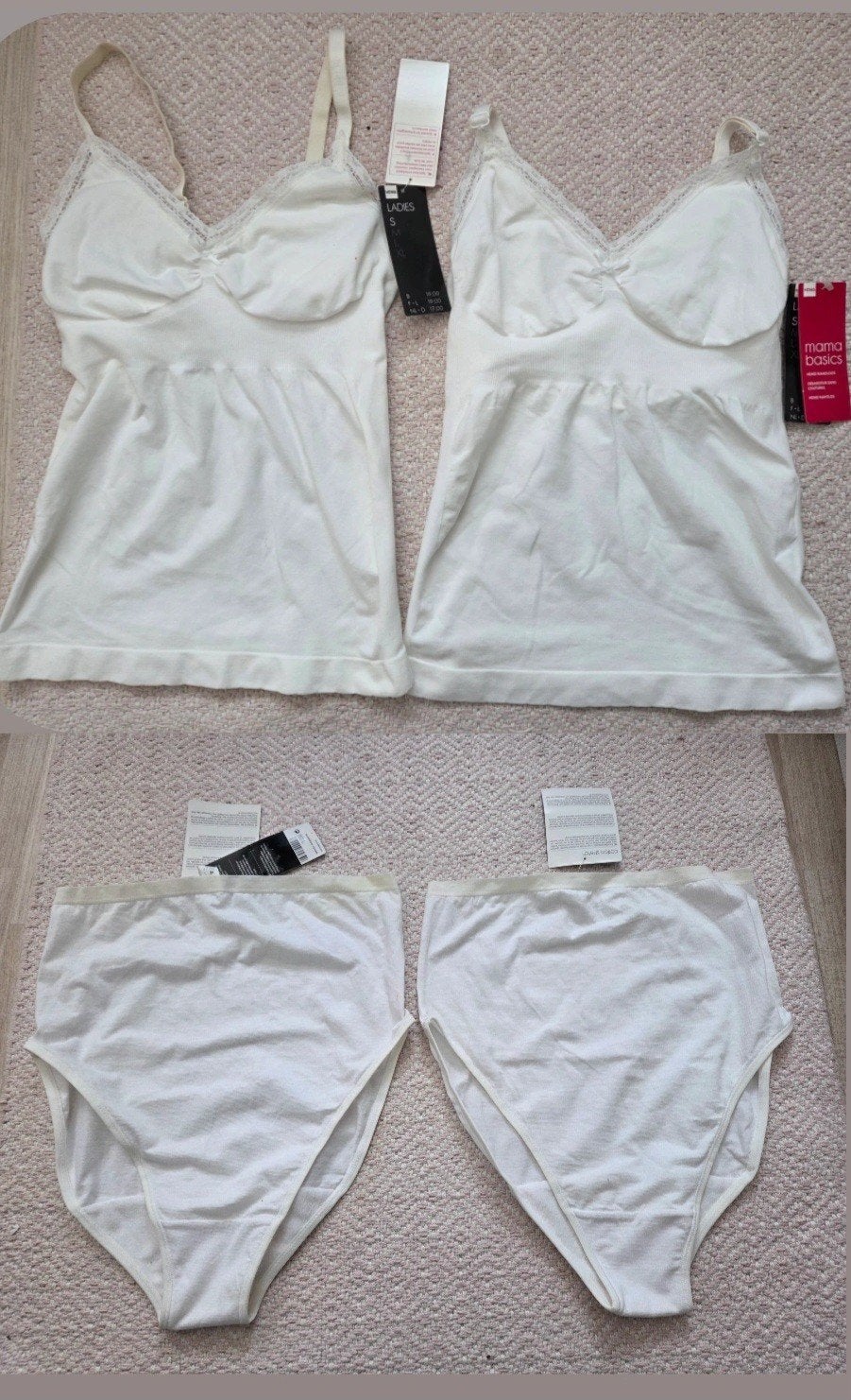 Set van 2 nieuwe Hema zwangerschapsondergoed maat S, Kleding | Dames, Ophalen of Verzenden, Nieuw, Wit