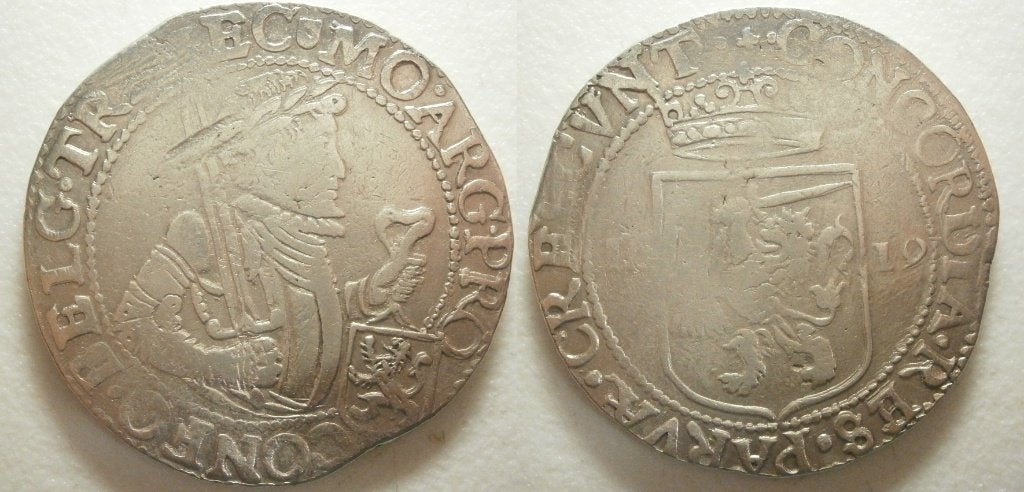 Utrecht Rijksdaalder zilver 1619, Vóór koninkrijk, Zilver, Ophalen of Verzenden, Losse munt