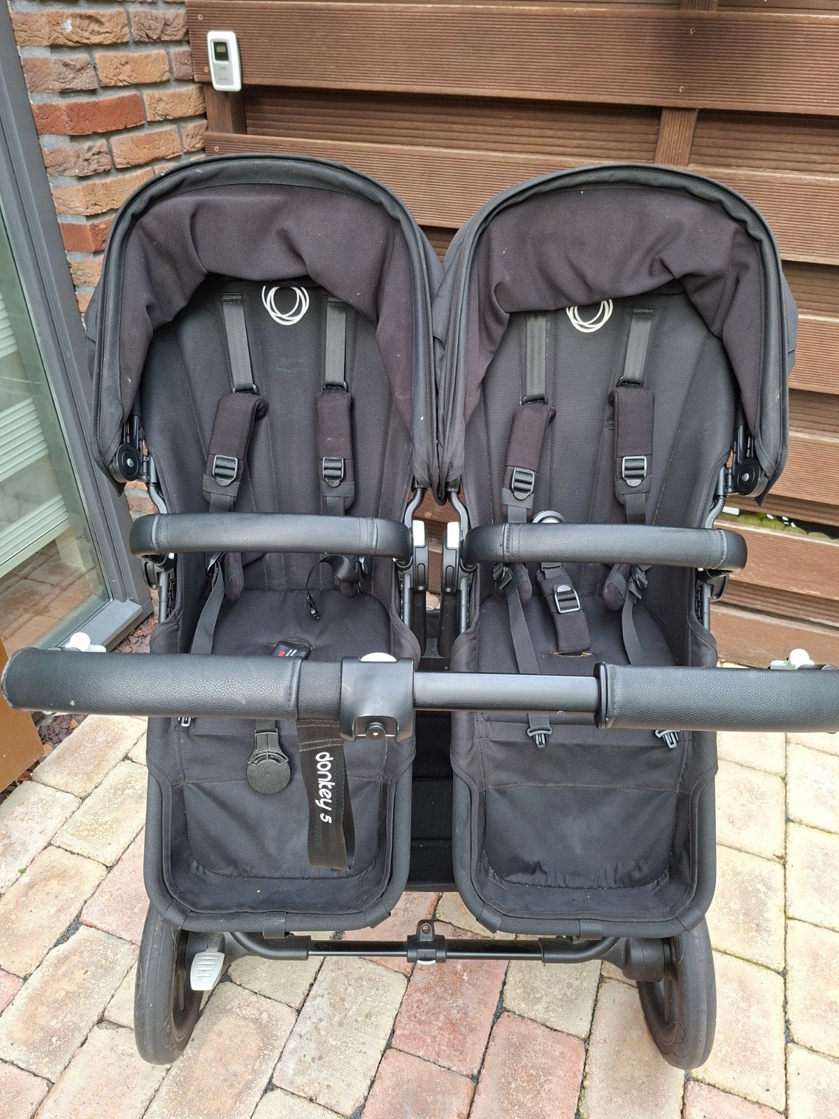 Bugaboo Donkey 5 Duo Kinderwagen - Zwart, Ophalen, Gebruikt, Combiwagen, Duowagen