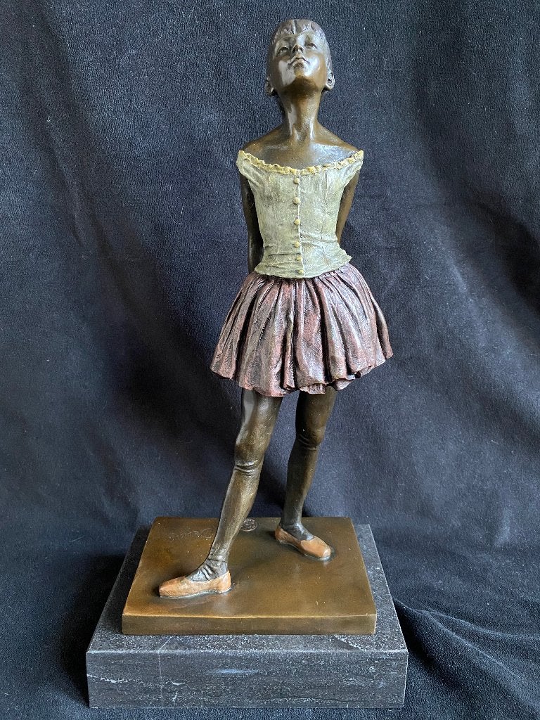 Bronzen ballerina Degas 40cm!! fraai gekleurd zuiver brons, Antiek en Kunst, Kunst | Beelden en Houtsnijwerken, Ophalen of Verzenden
