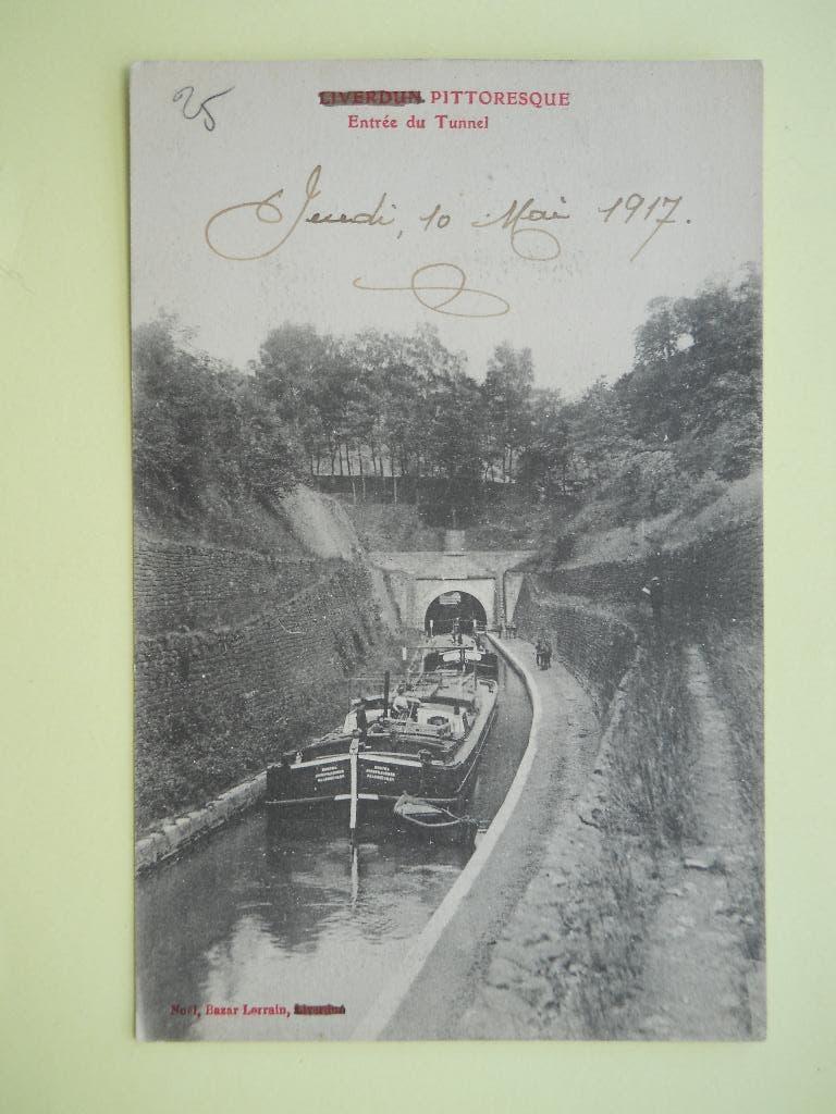 Frankrijk Oude kaart Entree du Tunnel Liverdun met Peniches, Ophalen of Verzenden, Voor 1920, Gelopen, Frankrijk