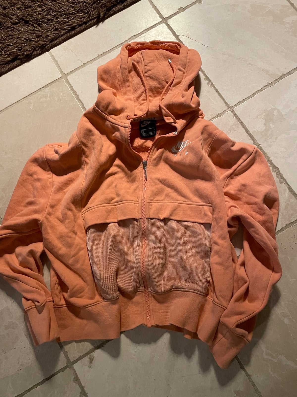 Nike Air hoodie met rits - Oranje maat M, Ophalen of Verzenden, Gedragen, Maat 38/40 (M), Oranje