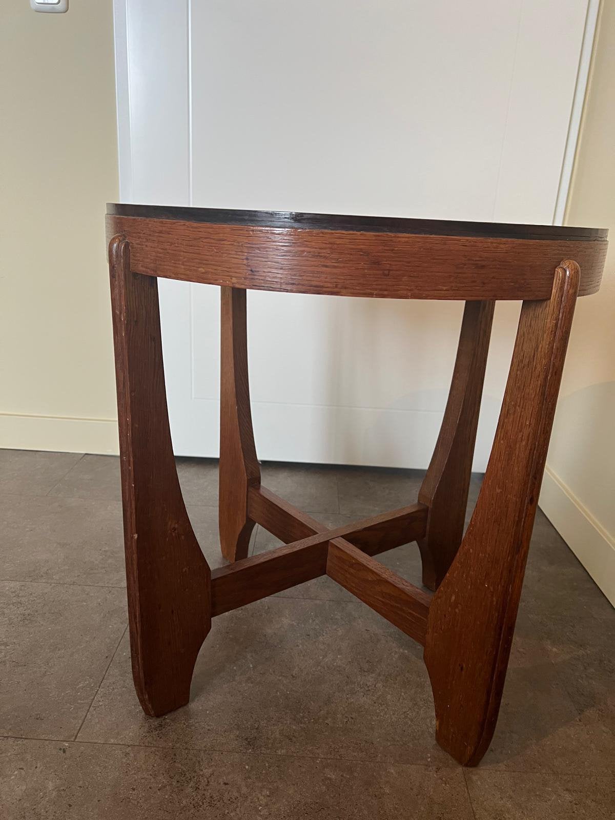 Art Deco bijzettafel, Ophalen, Zo goed als nieuw, Rond, 60 cm of meer