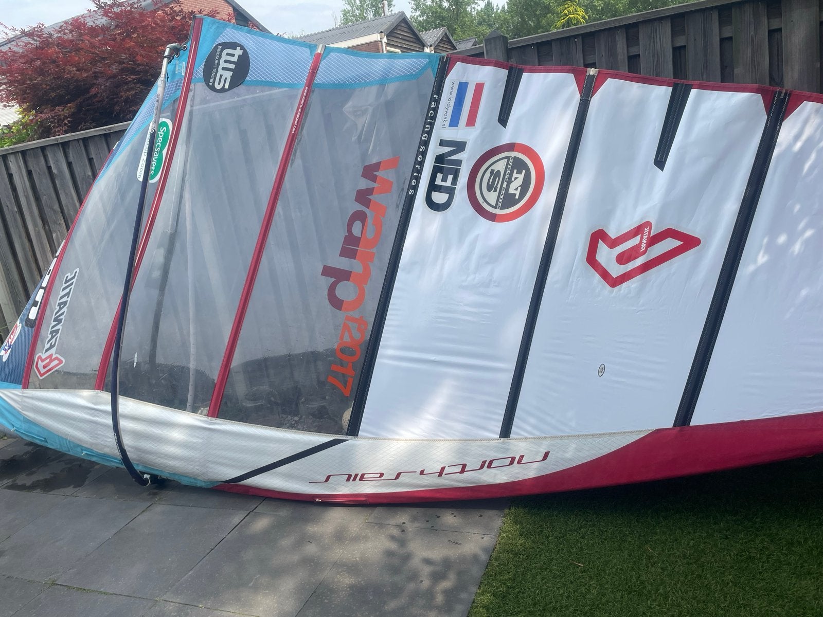 North Sails Warp 2017 windsurfzeil 9.0 m², Gebruikt, Ophalen of Verzenden, North Sails, 8 m² of meer