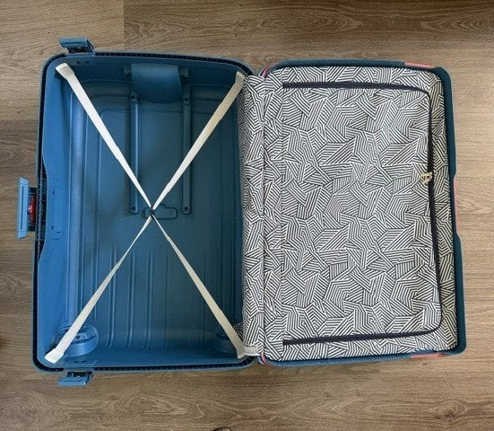 Samsonite koffer - Petrolblauw, Sieraden, Tassen en Uiterlijk, Koffers, Gebruikt, Hard kunststof, 45 tot 55 cm, 70 cm of meer