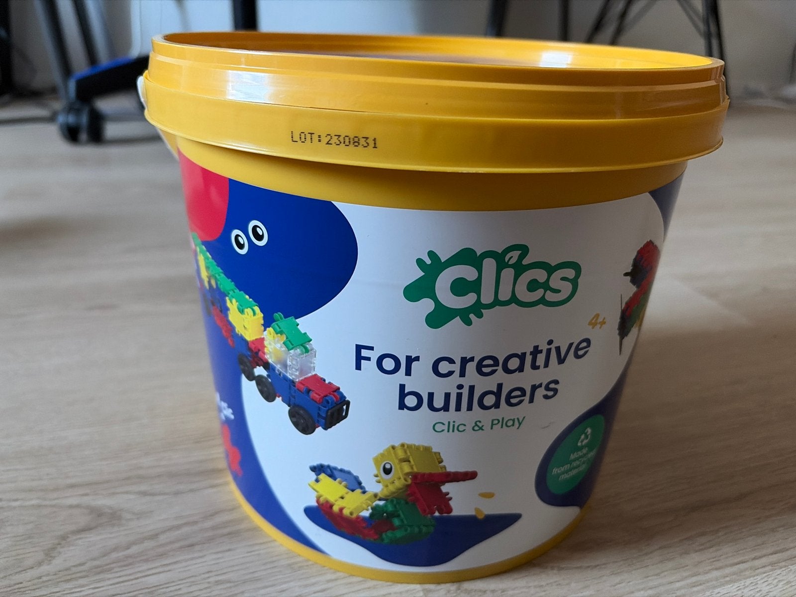 Clics bouwblokken emmer - creatief speelplezier, Ophalen, Gebruikt, Overige merken