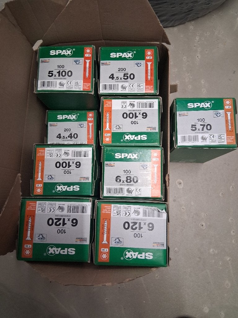 Spax schroeven, Ophalen of Verzenden, Nieuw, Minder dan 5 m², Folie