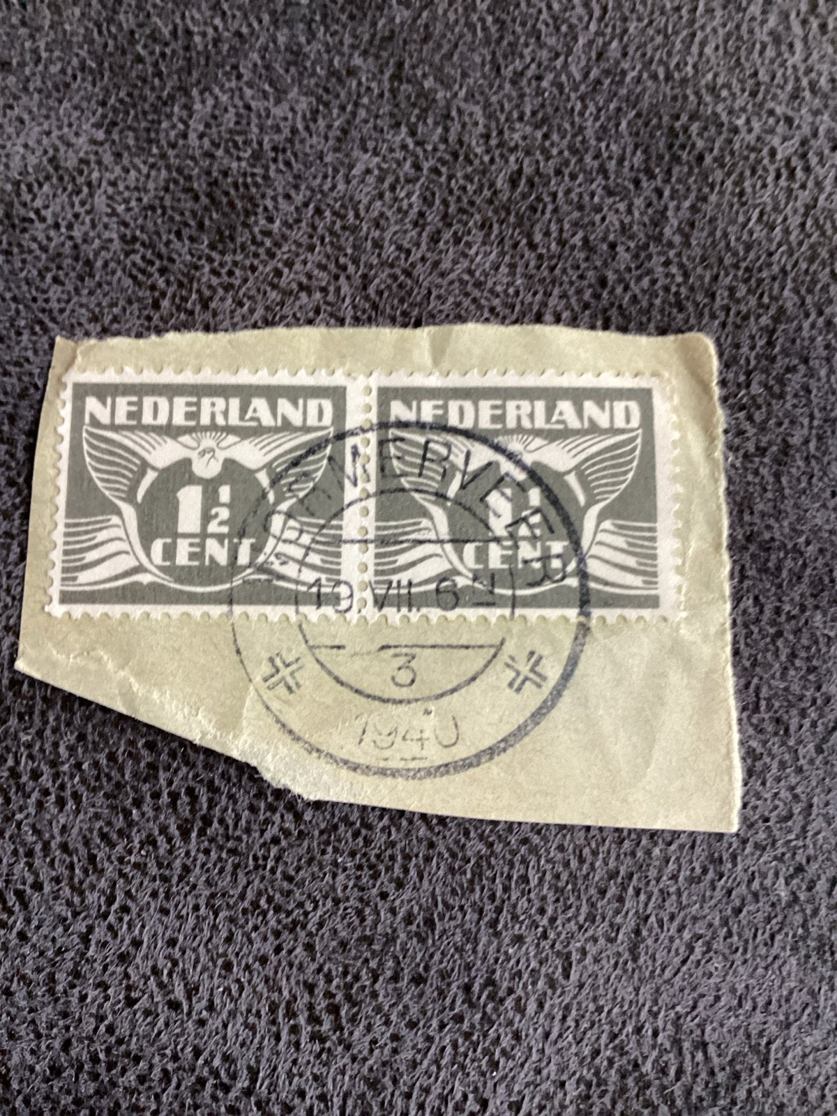 Nederlandse postzegel 1940 - 1 1/2 cent Wormerveer, Ophalen of Verzenden, T/m 1940, Gestempeld