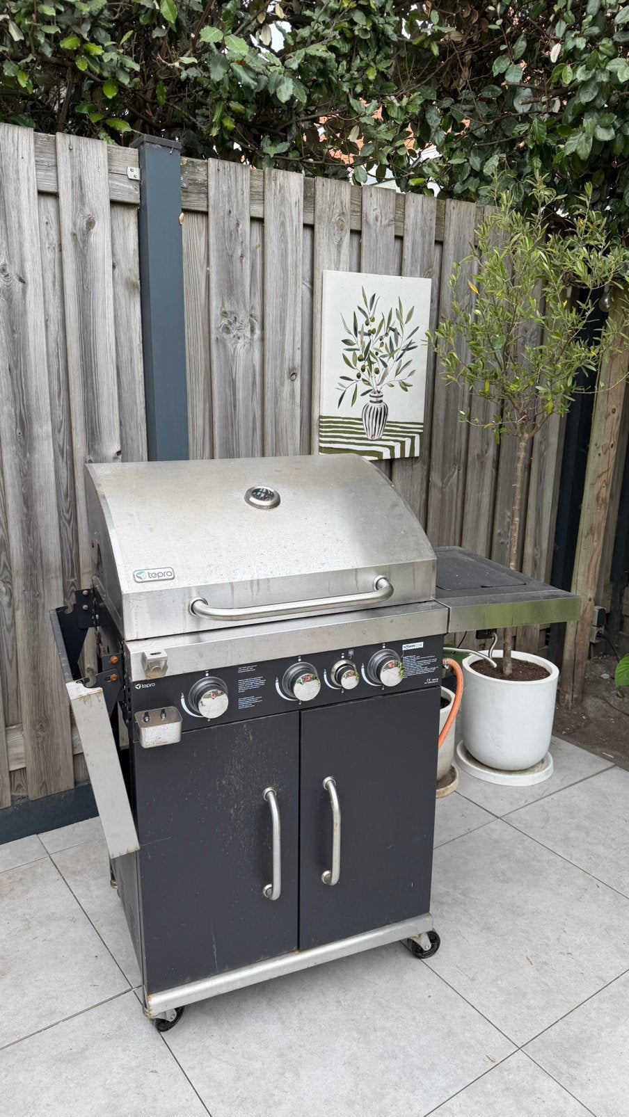 Gas Barbecue met extra pit, Ophalen, Gebruikt