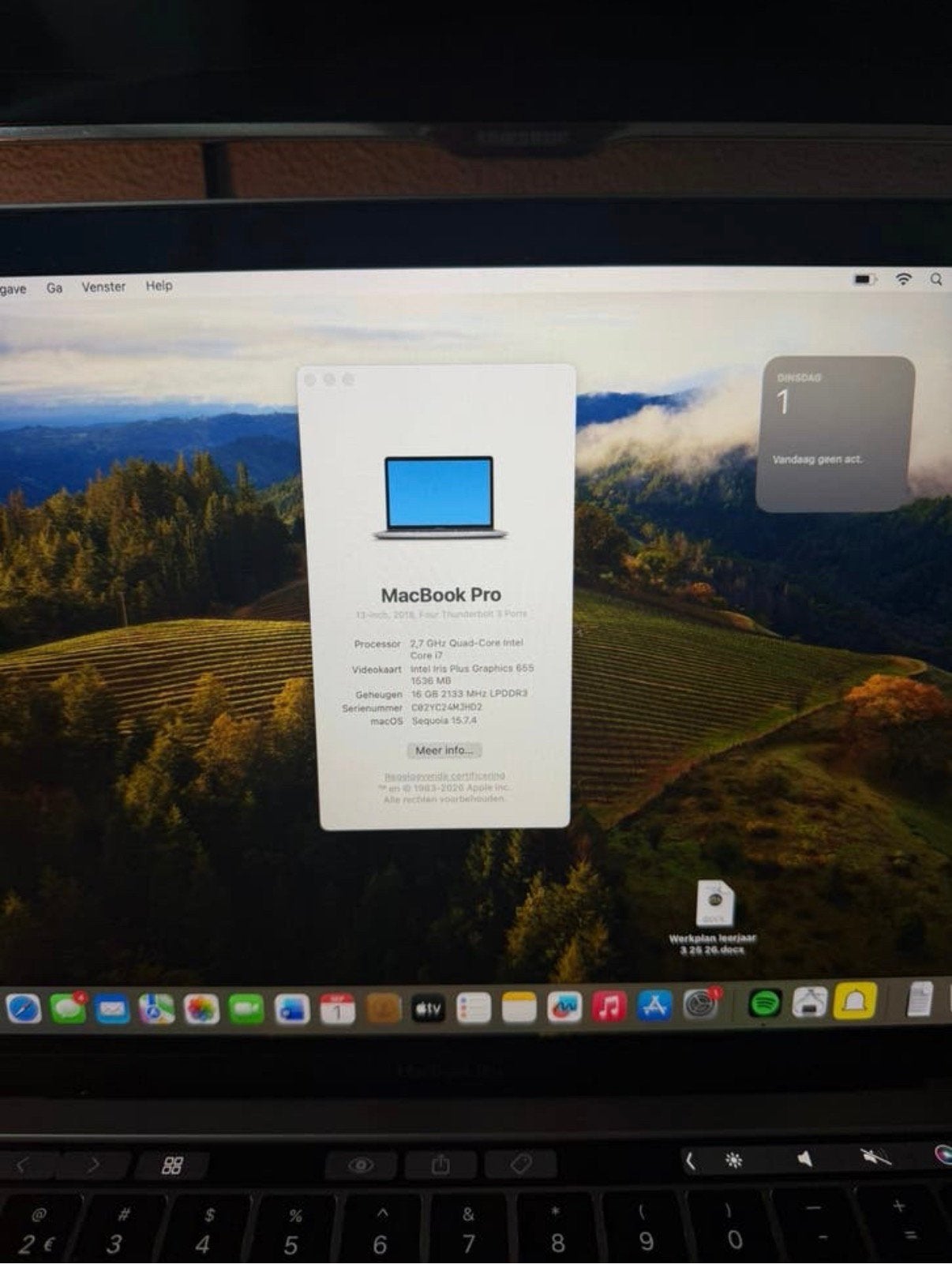 Macbook pro 13 inch 2017, 2 tot 3 Ghz, 13 inch, Zo goed als nieuw, Ophalen