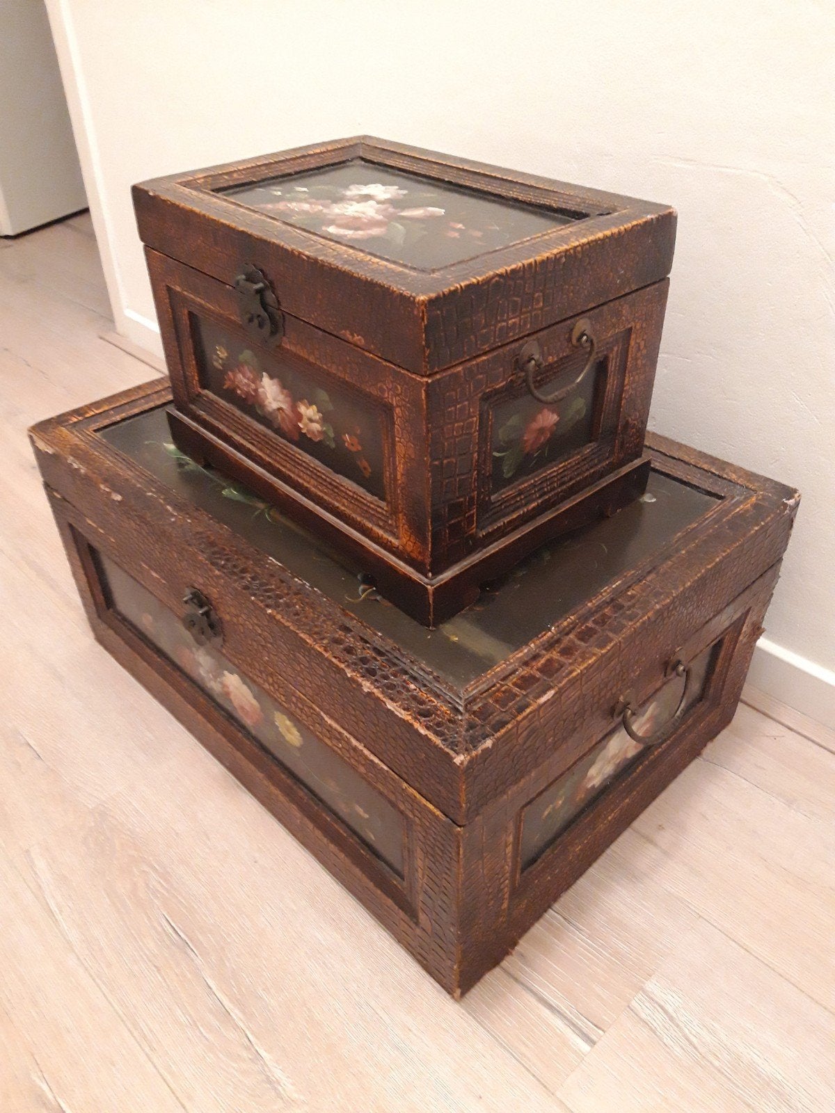 Prachtige, vintage kistjes, Huis en Inrichting, Woonaccessoires | Kisten, Ophalen, Minder dan 50 cm, 50 tot 100 cm, Zo goed als nieuw