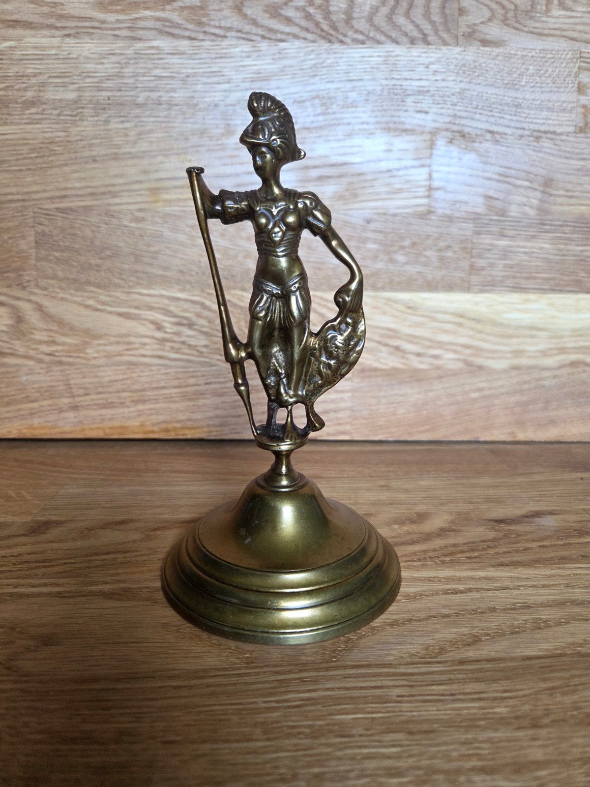 Minerva Athena godin met speer en schild 18cm massief brons, Antiek en Kunst, Ophalen of Verzenden, Brons