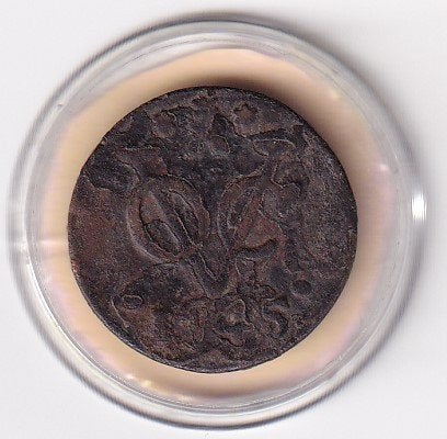 VOC Duit Zeeland 1745 in minimale kwaliteit, Verzenden, Vóór koninkrijk, Overige waardes, Losse munt