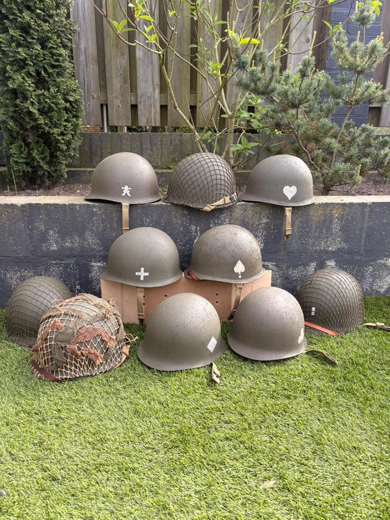 Op aanvraag! M1 replica buitenhelm US WW2, Ophalen of Verzenden, Amerika, Helm of Baret