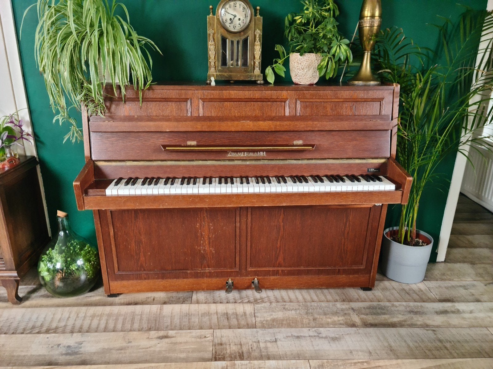 Gratis - Zimmermann piano - moet gestemd worden, Ophalen, Gebruikt, Bruin, Piano
