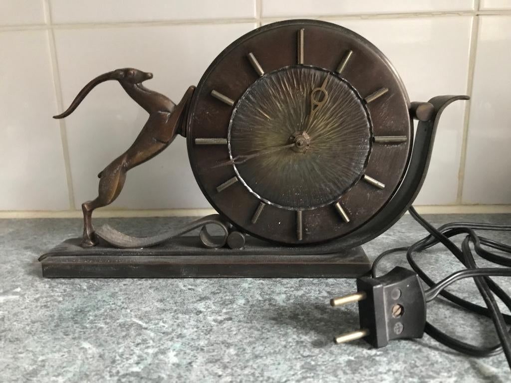 Art Deco Elektrische Klok, Antiek en Kunst, Antiek | Klokken, Ophalen of Verzenden