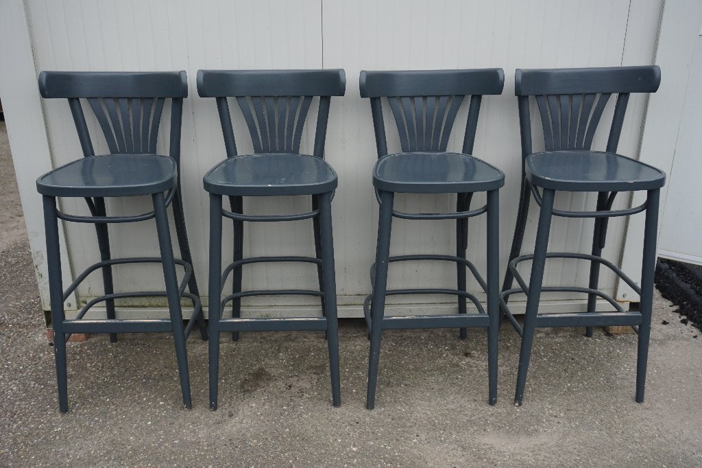 Horeca barkrukken barkruk 4 stuks, Gebruikt, Met voetsteun, 60 tot 90 cm, Ophalen of Verzenden