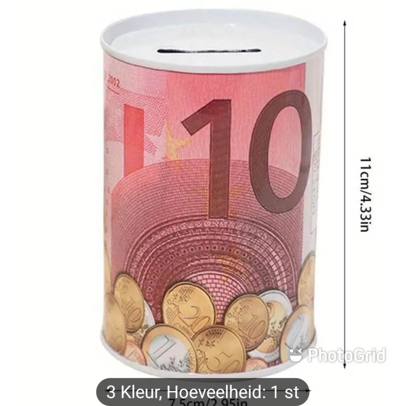 Nieuwe Euro Ontwerp Blik Spaarpot - Diverse Denominaties, Ophalen of Verzenden, Nieuw, Metaal of Blik, Overige thema's