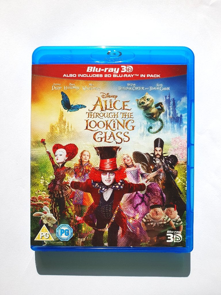 Alice Through The Looking Glass 3D + 2D (2 disc), Ophalen of Verzenden, Zo goed als nieuw, 3D Blu-ray, Science Fiction en Fantasy