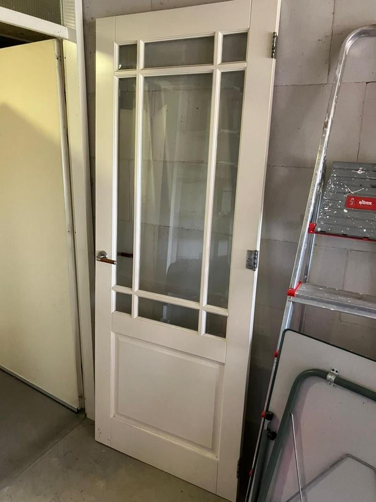 Binnendeur jaren '30 stijl, Doe-het-zelf en Verbouw, Deuren en Horren, Gebruikt, Binnendeur, Ophalen of Verzenden, Glas