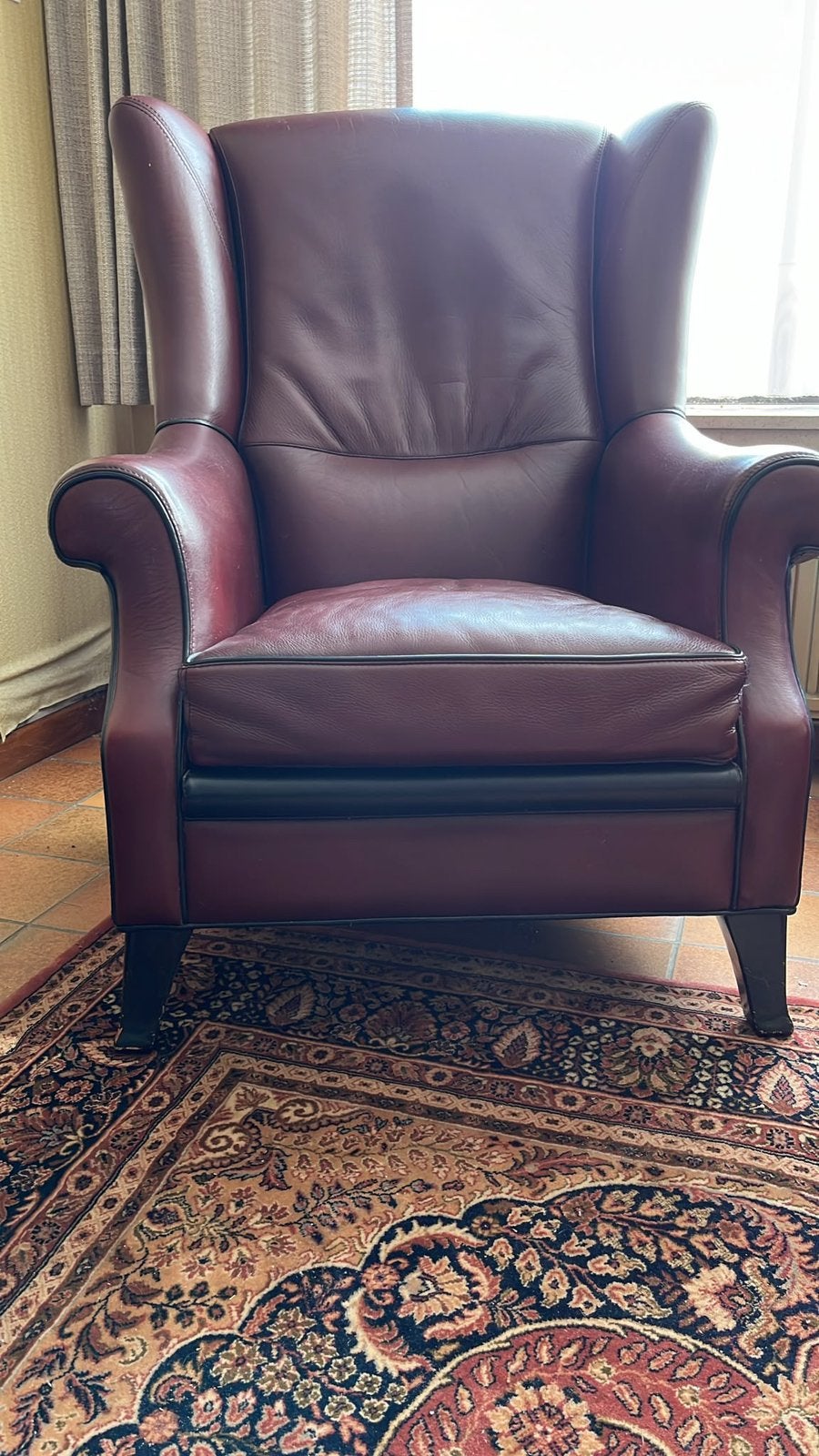 Fauteuil leer, Ophalen, Gebruikt, Klassiek, 75 tot 100 cm