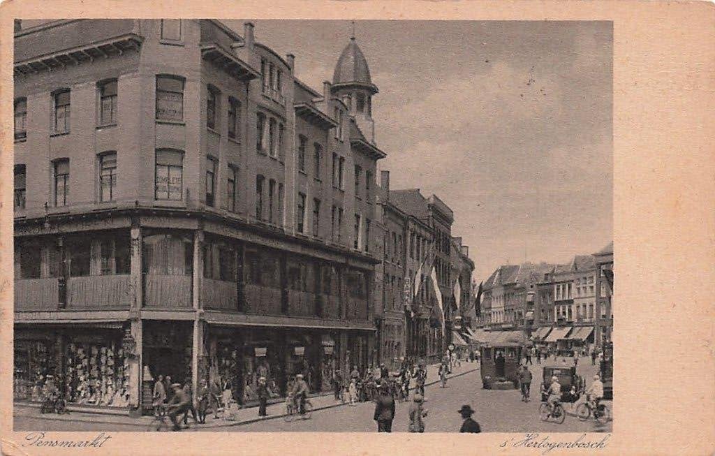 AN144 Den Bosch Pensmarkt 1935, Verzenden, 1920 tot 1940, Gelopen, Noord-Brabant