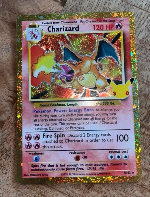 Pokémon Charizard 30th Anniversary Celebration – Holo, Ophalen of Verzenden, Nieuw, Losse kaart