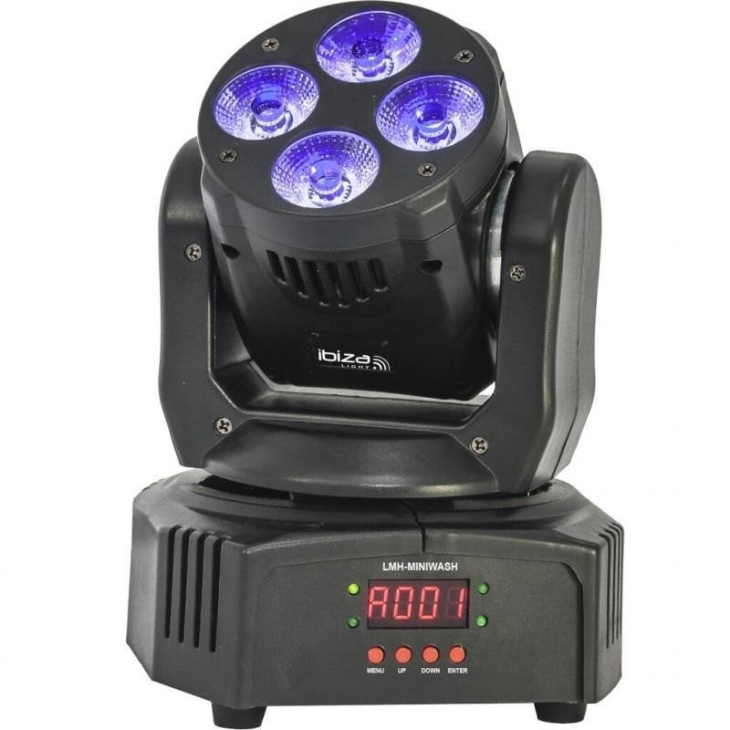 DMX-BESTUURDE WASH MOVING HEAD 4 x 18W RGBWA-UV 6-in-1, ., Overige typen, Nieuw, Ophalen of Verzenden