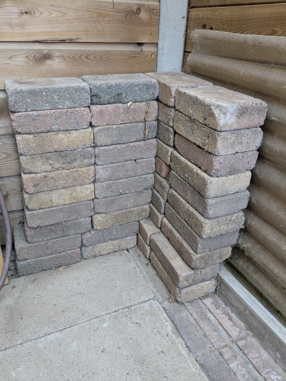 40 stenen tegels terras, tuin of bestrating, Ophalen, Gebruikt, Minder dan 5 m², Beton