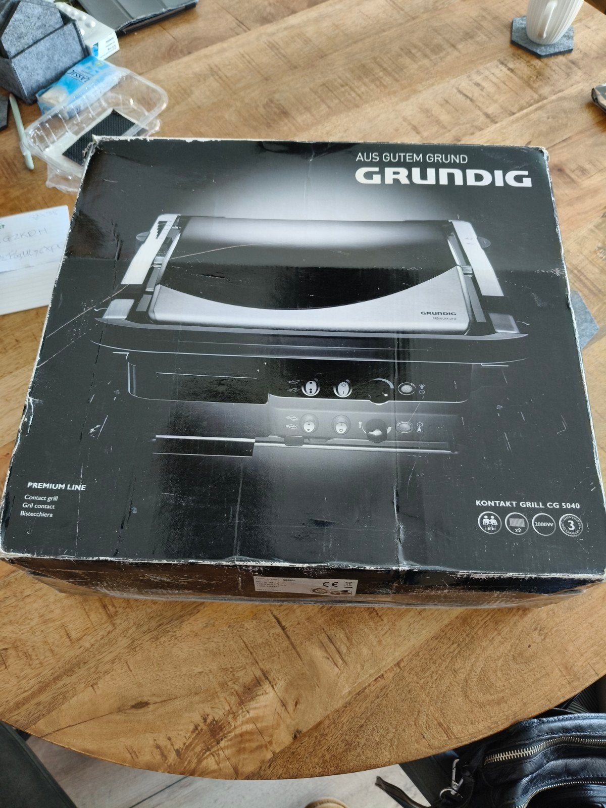 Grundig Contactgrill CG 5040 - Premium Line, Witgoed en Apparatuur, Ophalen, Uitneembare platen, Gebruikt