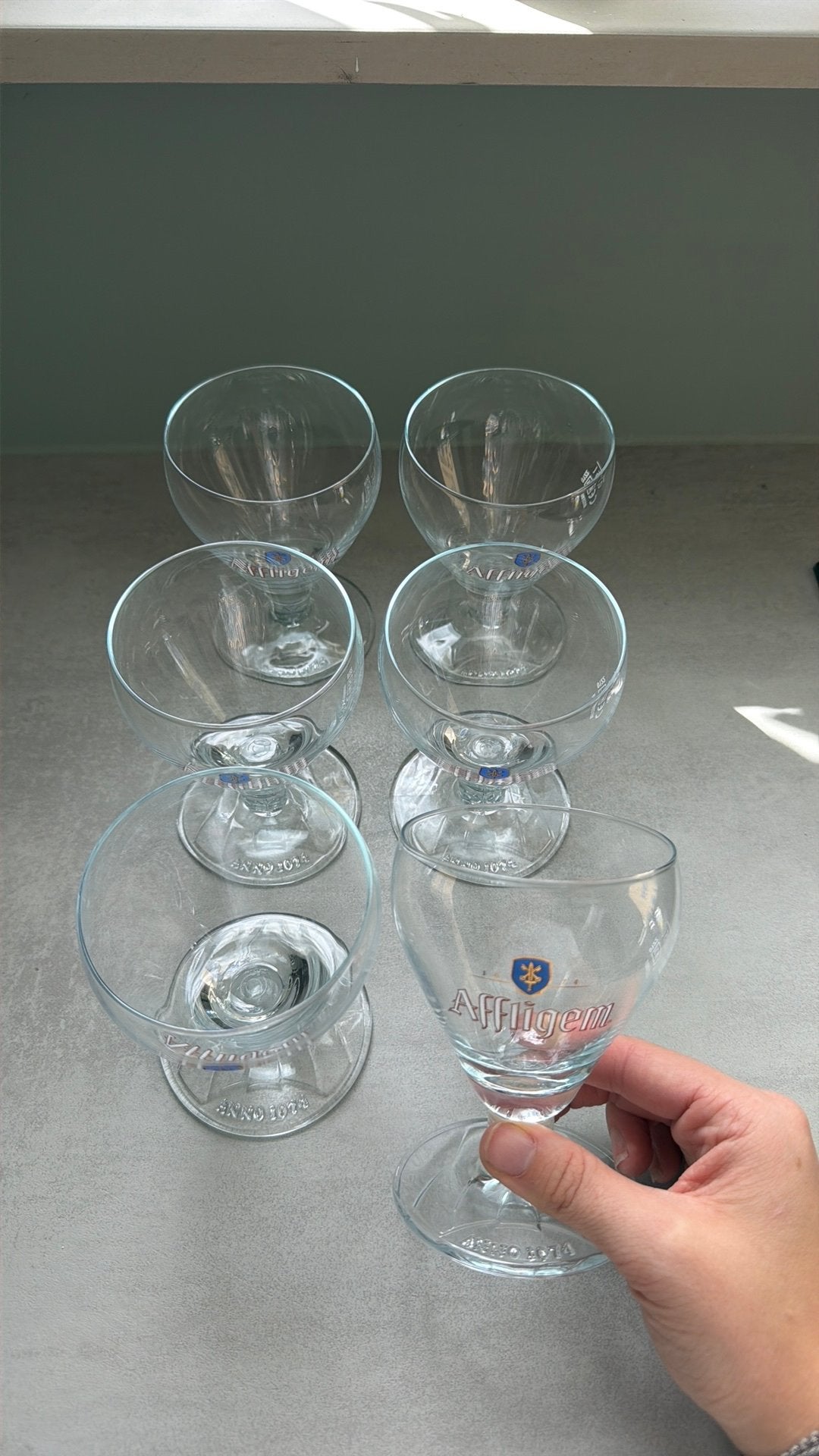 Affligem glazen 6x - nieuw, Ophalen, Nieuw, Bierglas