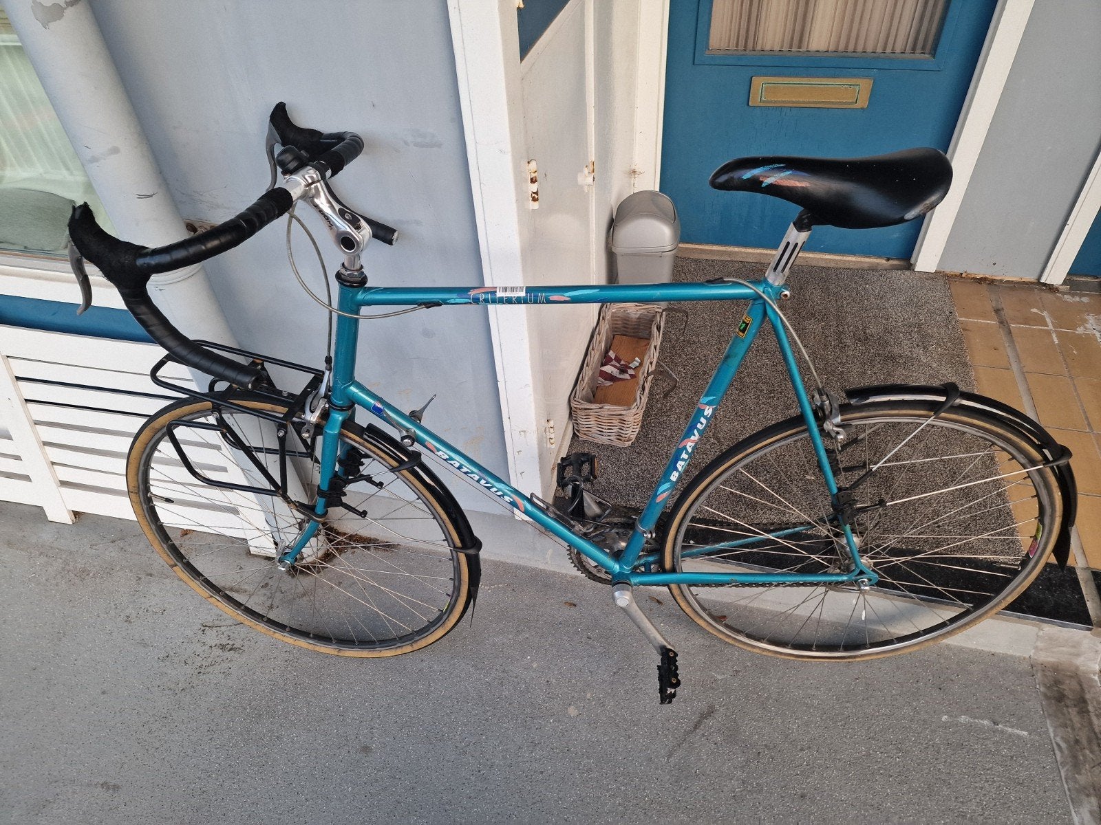 Vintage Batavus racefiets met voordrager en spatborden, Ophalen, 28 inch, Gebruikt, Staal