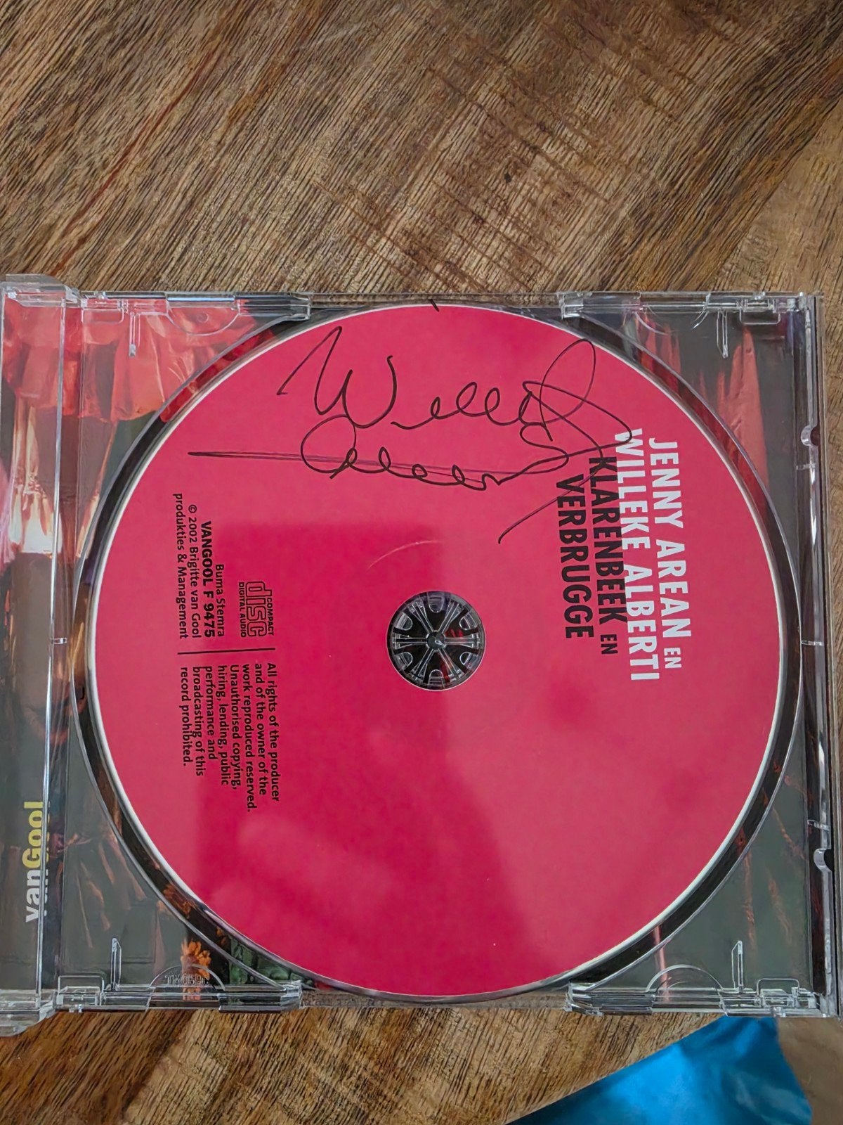 Gesigneerde CD Jenny Arean en Willeke Alberti, Cd's en Dvd's, Ophalen, Zo goed als nieuw, Levenslied of Smartlap, Gesigneerd