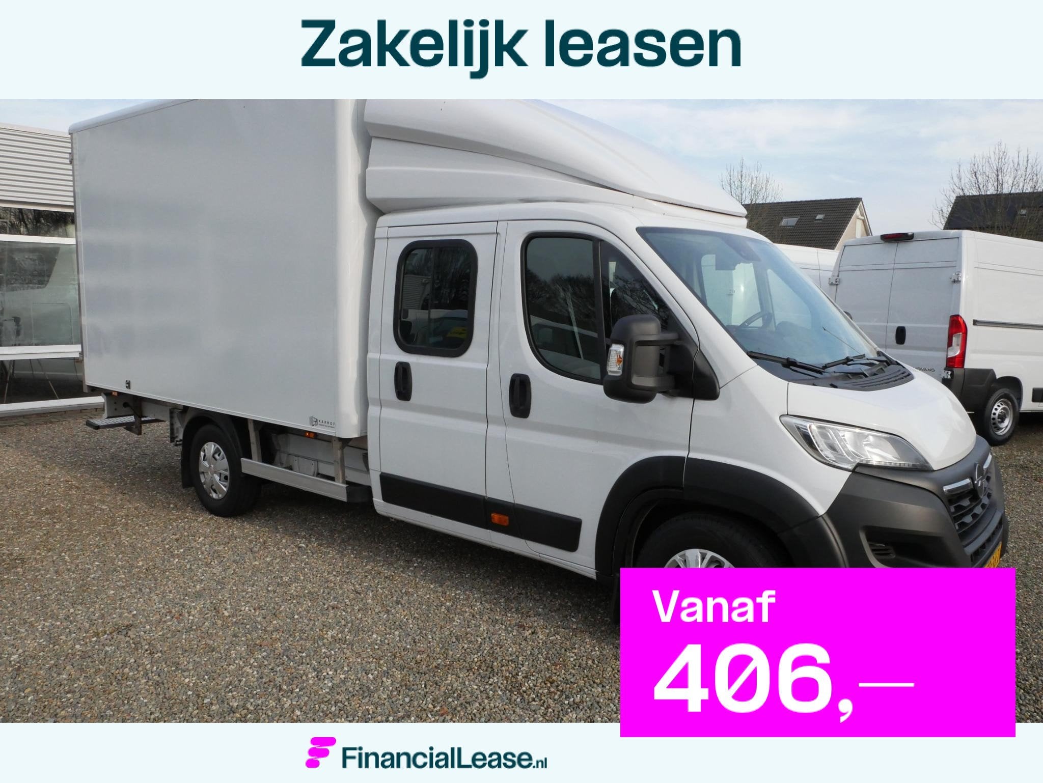 Opel Movano 2.2D 140PK L4 Dubbel Cabine Airco Meubelbak L*B*, Voorwielaandrijving, Stof, Gebruikt, 4 cilinders
