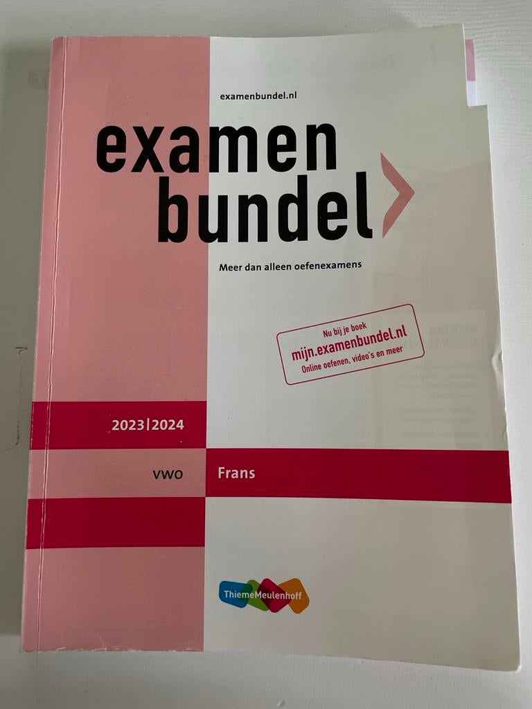 Examenbundel Frans VWO 2023/2024, Ophalen of Verzenden, Alpha, Gelezen