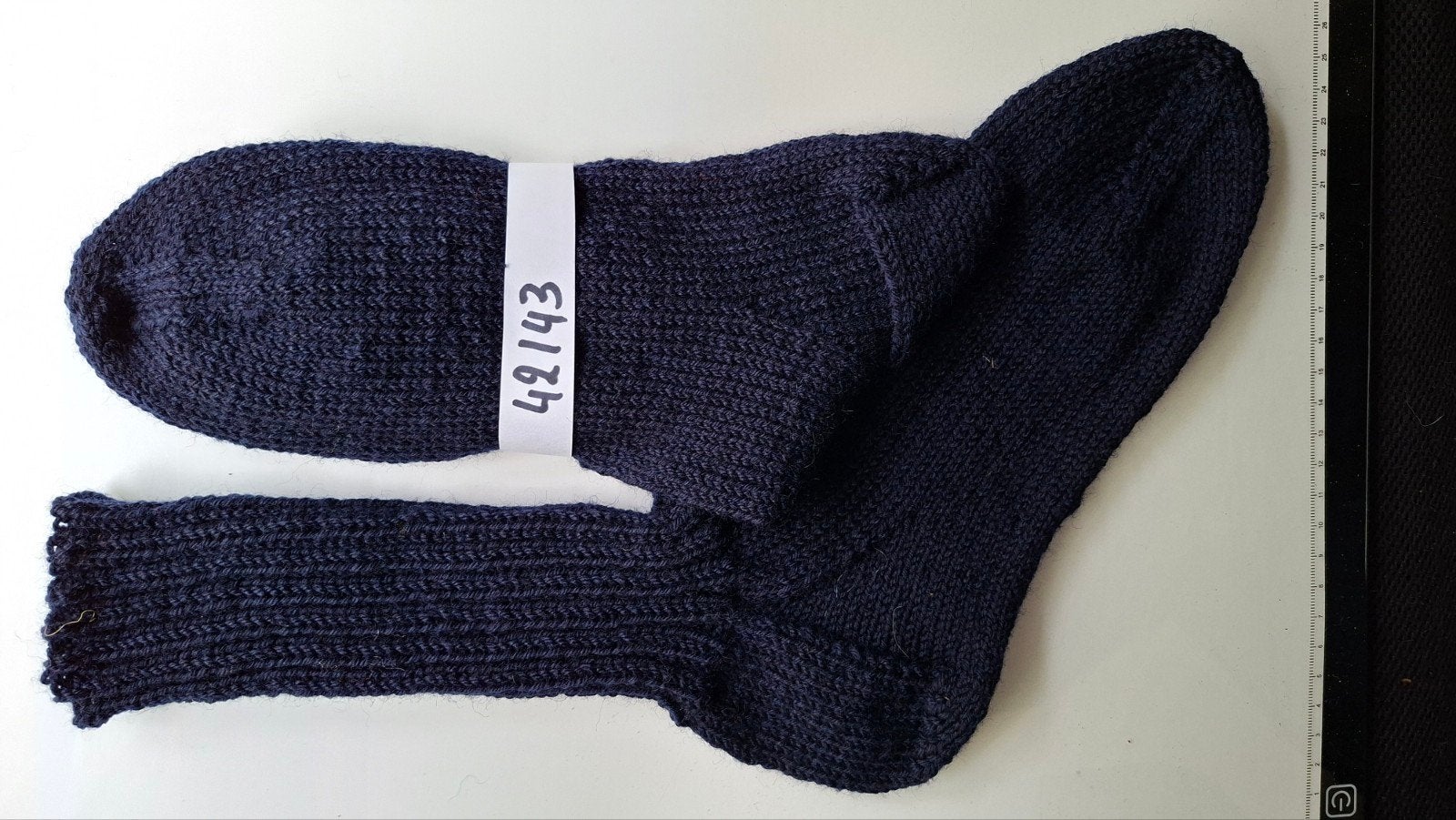 Mooie handgebreide donkerblauwe heren sokken, maat 42/43, Kleding | Heren, Overige kleuren, Ophalen of Verzenden, Handgemaakt