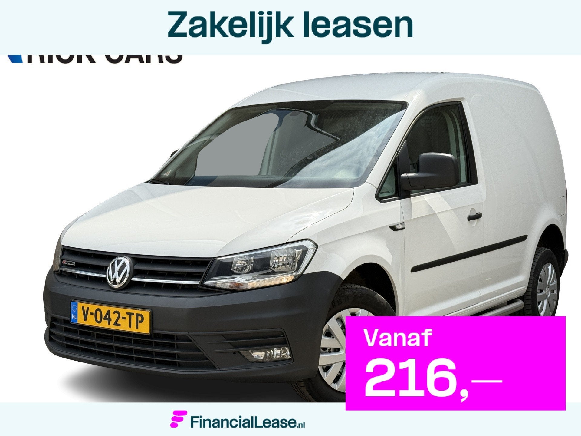 Volkswagen Caddy 2.0 TDI 123PK EURO 6 L1H1 BMT 4Motion Trekh, Stof, Gebruikt, 4 cilinders, Volkswagen