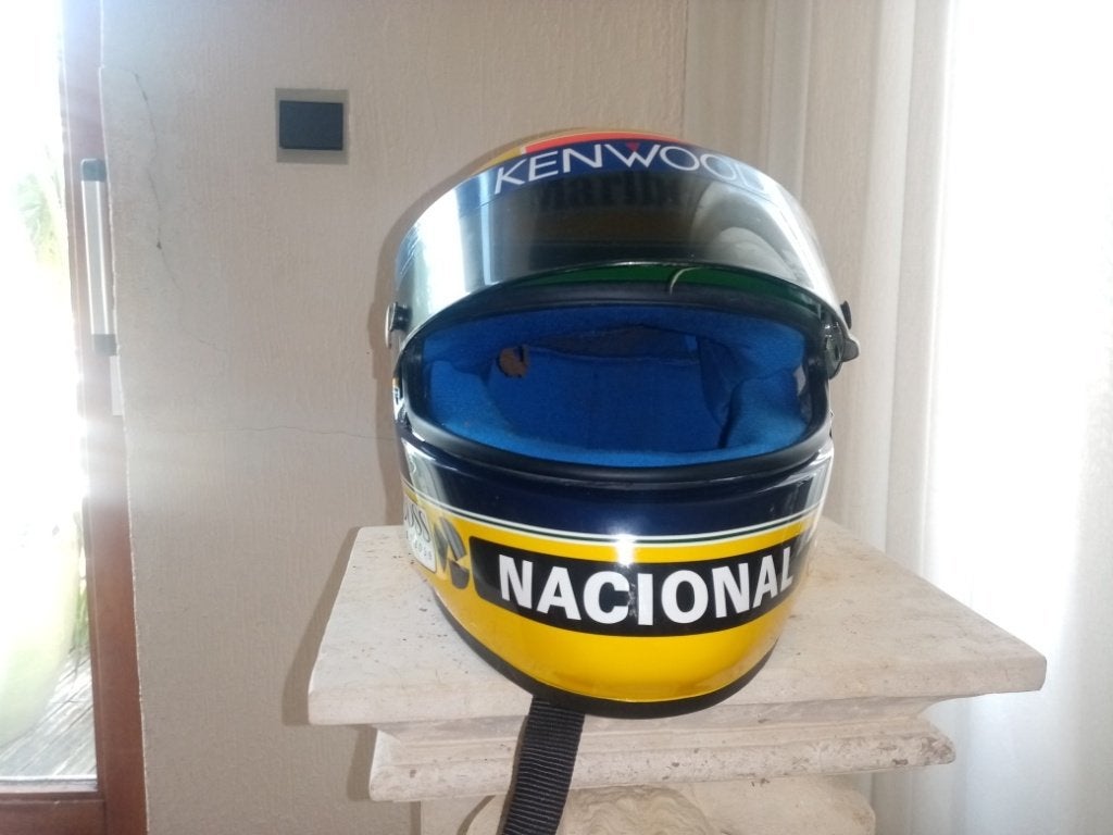 replica ayrton senna shoei x4  helm mclaren mp4  formule 1, Verzamelen, Automerken, Motoren en Formule 1, Ophalen of Verzenden