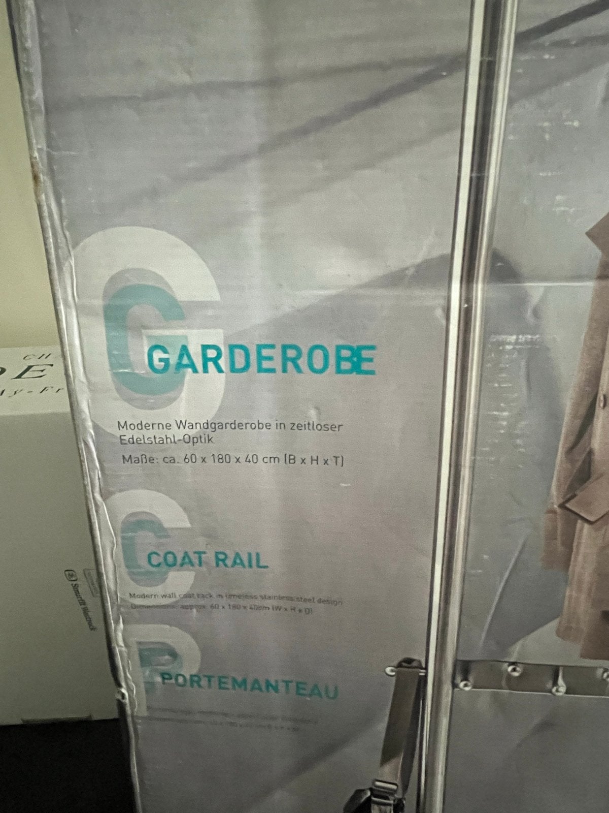Livarno Living Garderobe / Kapstok RVS - Nieuw in verpakking, Nieuw, Minder dan 100 cm, Metaal, Ophalen