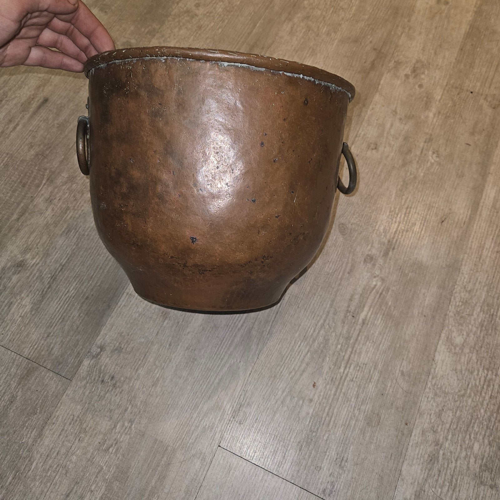 Antieke Koperen Pot met Handvatten - Handarbeit  66/22, Ophalen