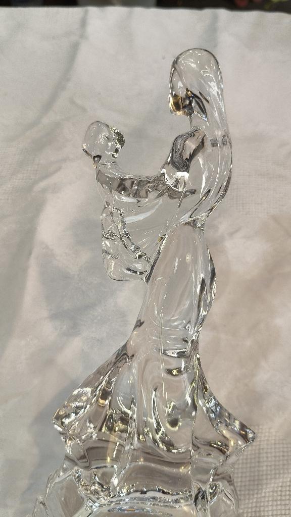 25cm Glazen Maria met kind beeld, Ophalen of Verzenden
