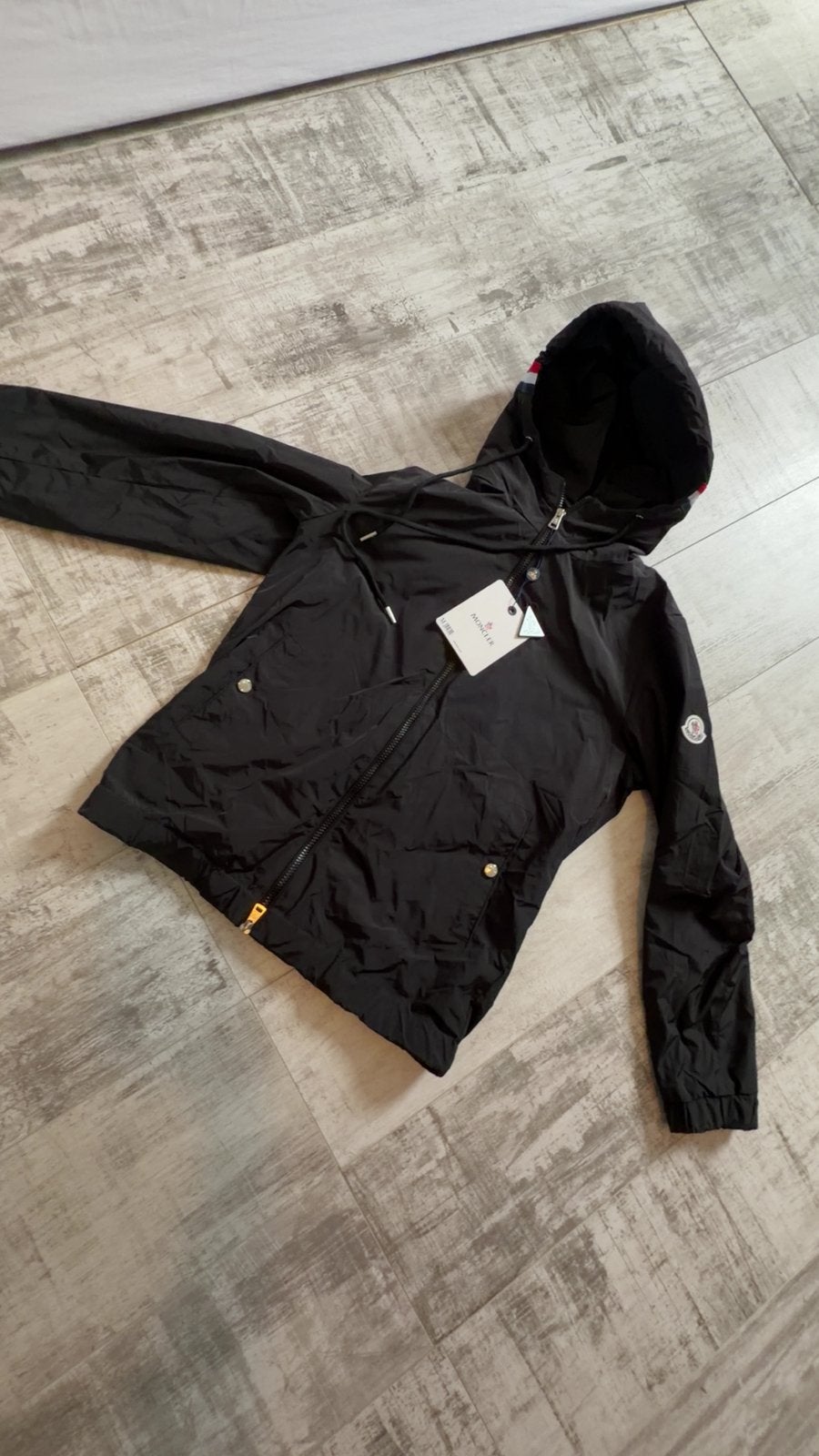 moncler jas wind breaker m, Kleding | Heren, Jassen | Zomer, Ophalen of Verzenden, Zo goed als nieuw, Zwart
